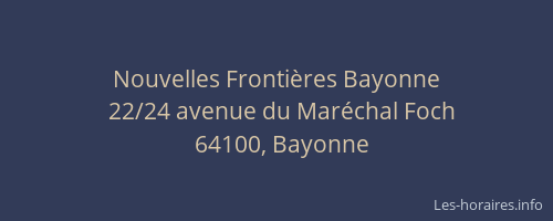 Nouvelles Frontières Bayonne