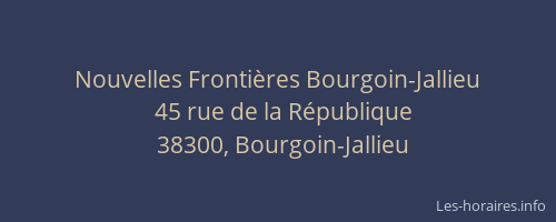 Nouvelles Frontières Bourgoin-Jallieu