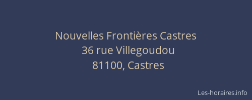 Nouvelles Fronti&egrave;res Castres