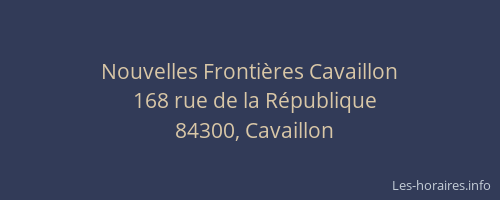 Nouvelles Fronti&egrave;res Cavaillon