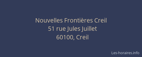 Nouvelles Fronti&egrave;res Creil