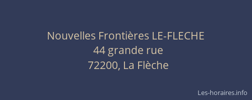 Nouvelles Frontières LE-FLECHE