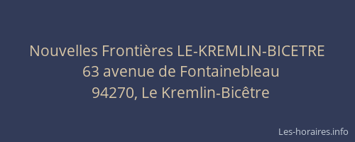 Nouvelles Frontières LE-KREMLIN-BICETRE