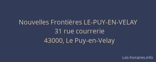 Nouvelles Frontières LE-PUY-EN-VELAY