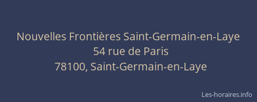 Nouvelles Frontières Saint-Germain-en-Laye