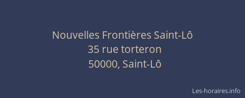 Nouvelles Fronti&egrave;res Saint-L&ocirc;