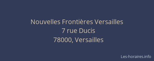Nouvelles Frontières Versailles