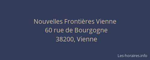 Nouvelles Fronti&egrave;res Vienne