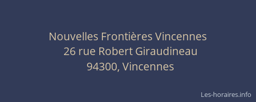 Nouvelles Frontières Vincennes