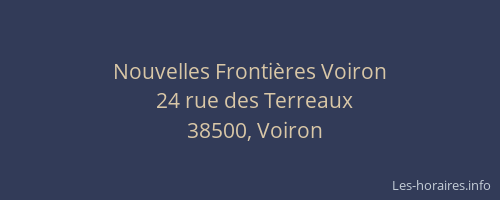 Nouvelles Fronti&egrave;res Voiron