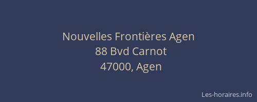 Nouvelles Frontières Agen