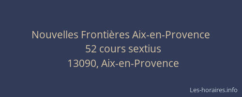 Nouvelles Frontières Aix-en-Provence