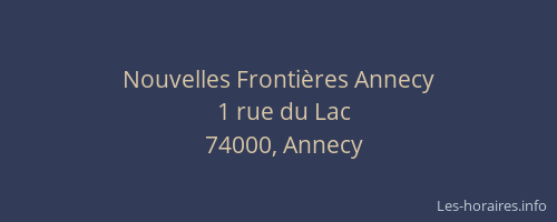 Nouvelles Frontières Annecy