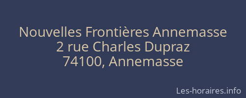 Nouvelles Frontières Annemasse