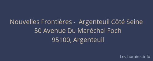 Nouvelles Frontières -  Argenteuil Côté Seine