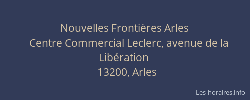 Nouvelles Frontières Arles