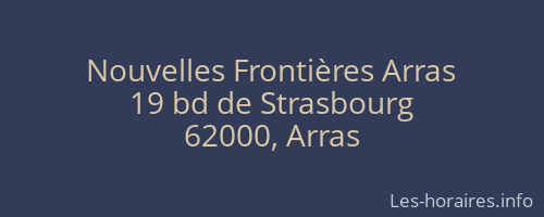 Nouvelles Frontières Arras