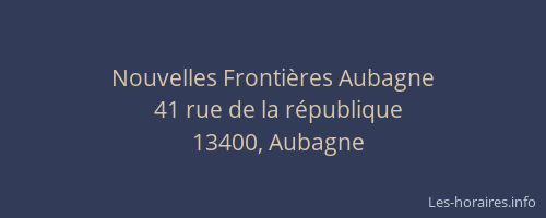 Nouvelles Frontières Aubagne