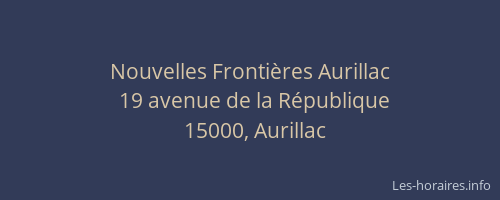 Nouvelles Frontières Aurillac