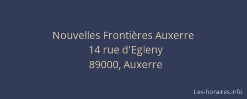 Nouvelles Frontières Auxerre