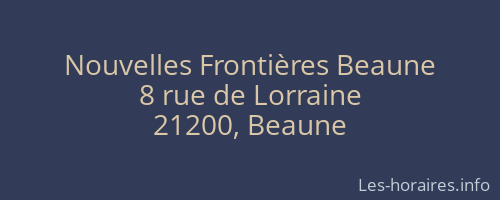 Nouvelles Frontières Beaune
