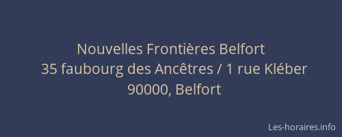 Nouvelles Frontières Belfort
