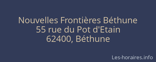 Nouvelles Frontières Béthune