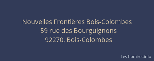 Nouvelles Frontières Bois-Colombes