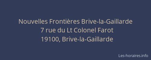 Nouvelles Frontières Brive-la-Gaillarde