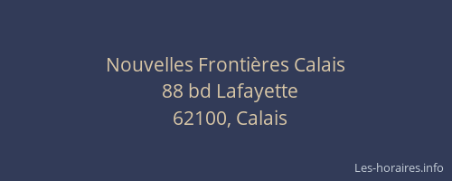 Nouvelles Frontières Calais