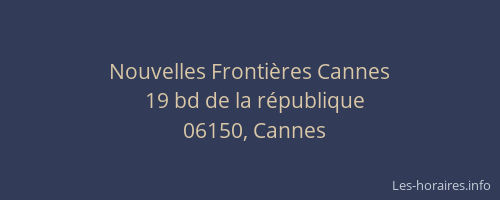 Nouvelles Frontières Cannes