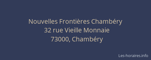 Nouvelles Frontières Chambéry