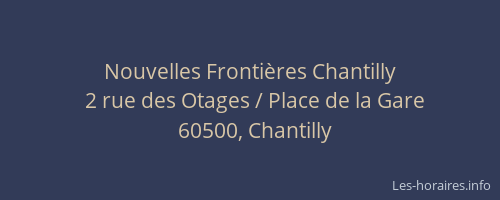Nouvelles Frontières Chantilly