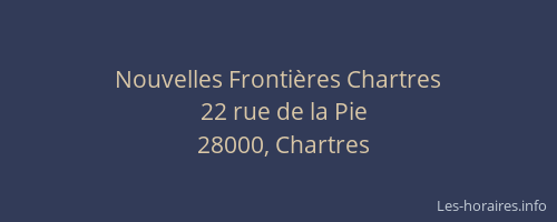Nouvelles Frontières Chartres