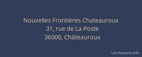 Nouvelles Frontières Chateauroux