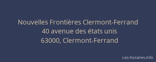 Nouvelles Frontières Clermont-Ferrand