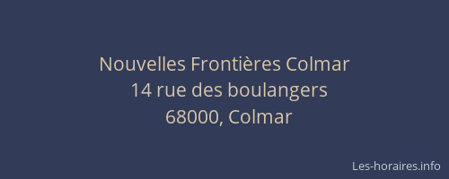 Nouvelles Frontières Colmar