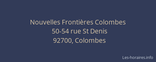 Nouvelles Frontières Colombes