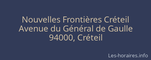 Nouvelles Frontières Créteil
