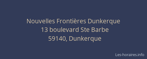 Nouvelles Frontières Dunkerque