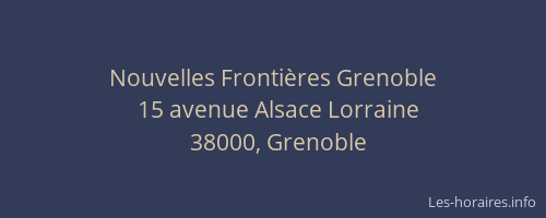 Nouvelles Frontières Grenoble