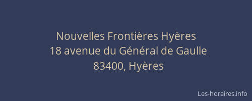 Nouvelles Frontières Hyères
