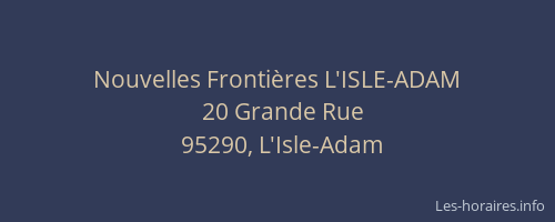 Nouvelles Frontières L'ISLE-ADAM