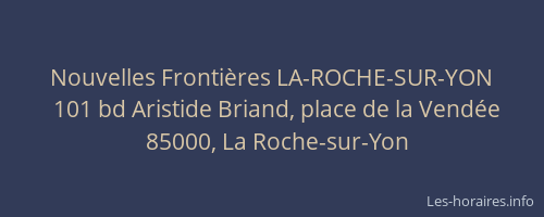 Nouvelles Frontières LA-ROCHE-SUR-YON