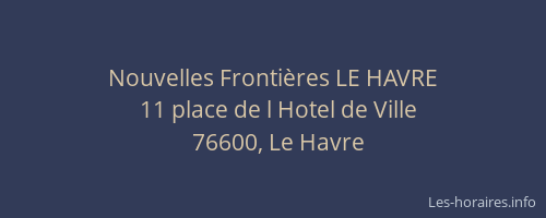Nouvelles Frontières LE HAVRE