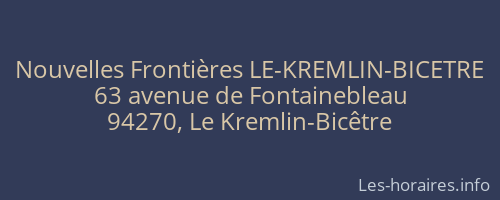 Nouvelles Frontières LE-KREMLIN-BICETRE
