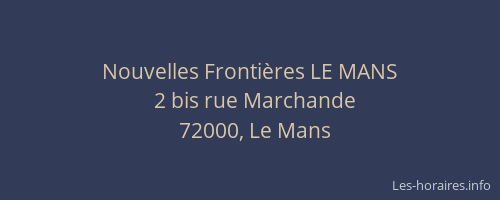 Nouvelles Frontières LE MANS