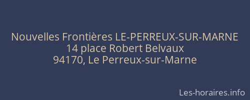 Nouvelles Frontières LE-PERREUX-SUR-MARNE
