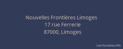 Nouvelles Frontières Limoges