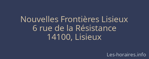 Nouvelles Frontières Lisieux
